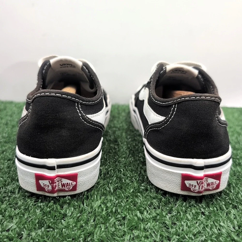 Vans Filmore Decon Shoes Women's 5.5 Medium Black White‎ Canvas Suede Sneakers
